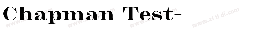 Chapman Test字体转换 Chapman Test字体转换